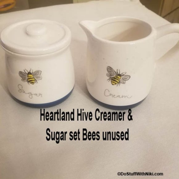 Heartland Hive Dining Heartland Hive Creamer Sugar Set Bees Unused Poshmark